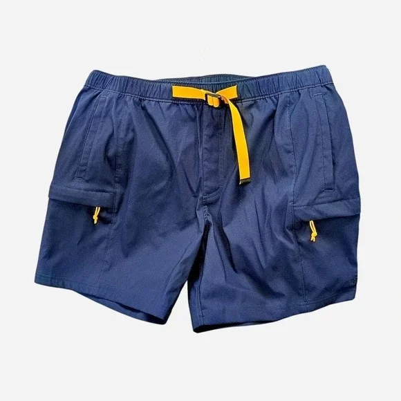 The North Face Class V Shorts Navy Blue With Yellow Drawstring Size XL NWT