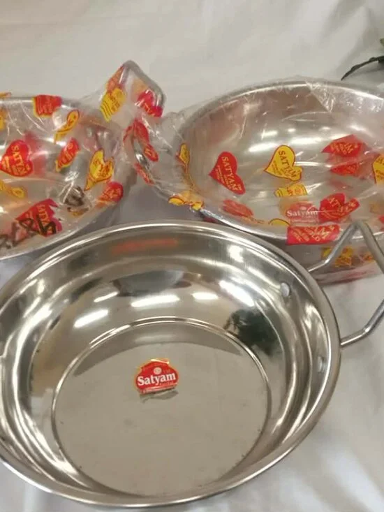 Satyam Gold Stainless Steel Kadhai Wok Pan – 10