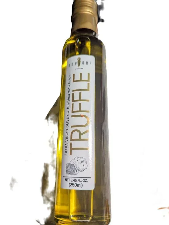 Extra Virgin Olive Oil w/Black Truffles 8.45 Fl. Oz by Amphora International