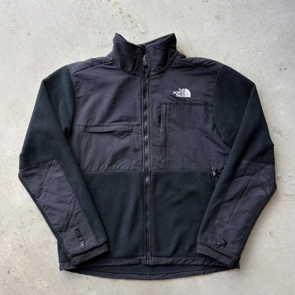 The North Face Denali Fleece Jacket Size Large Black Full Zip Outdoor Coat L