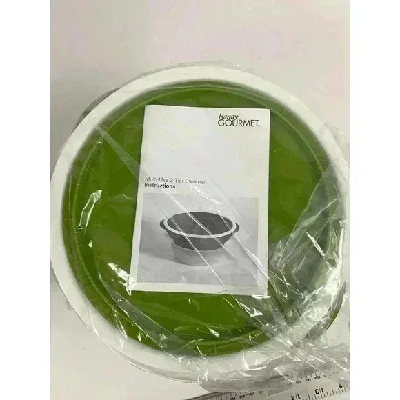 2 Tier Steamer Multi Use‎ 4 PC NEW Steamer Tray Lid Included