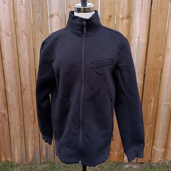 The North Face Thermal 3D Jersey Knit Spandex Zip Jacket Black Men M NF0A2TDD