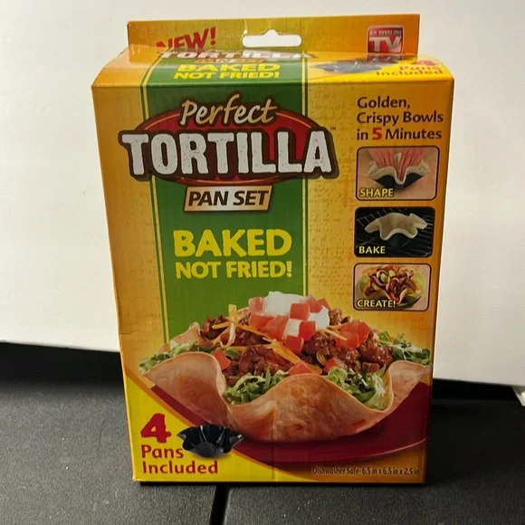 Perfect tortilla pan set for making‎ baked taco salad shells