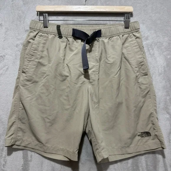 The North Face Shorts Men's Size M Beige Short Court Pull On Belted Mesh Lined