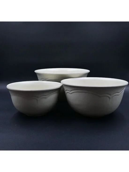 Pfaltzgraff Heirloom Mixing Nesting Bowls Stoneware Set of 3 Vintage