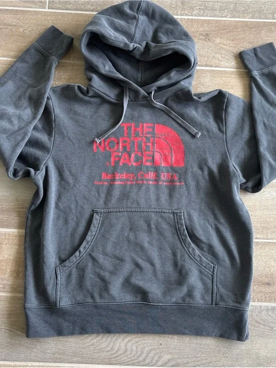The North Face Hoodie Men's Berkeley California USA Logo LS Pullover Black L