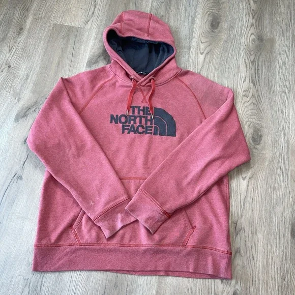 The North Face brick Red half dome Pullover cotton poly Hoodie  Size L