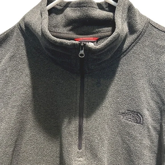 The North Face Fleece Pullover XXL Mens Gray Quarter Zip TKA 100 Lightweight Top