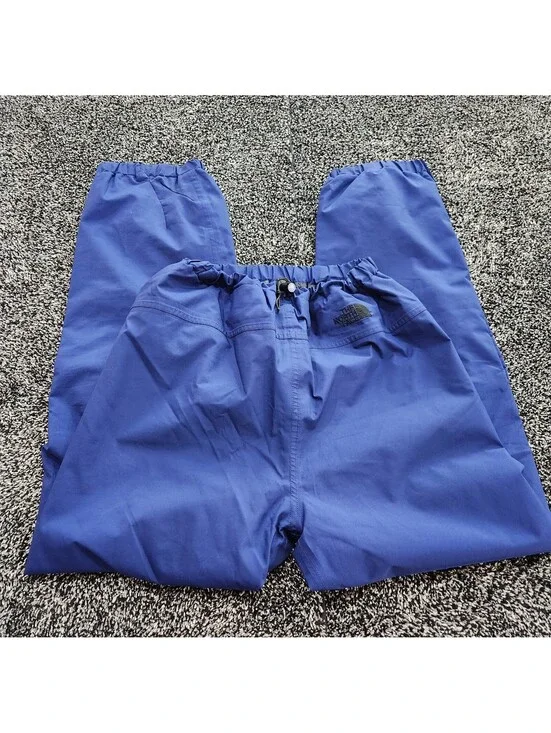 The North Face Vintage Blue Nylon Track Pants Medium Made in USA