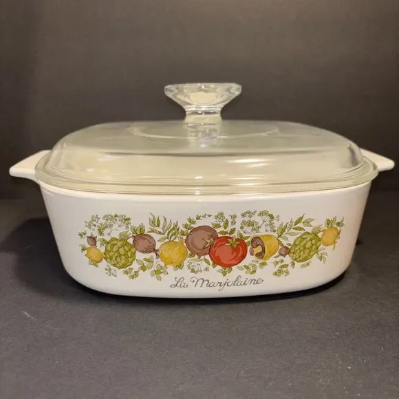 Corning Ware Spice of Life La Marjolaine Casserole A-2-B 2 LITER Pyrex Lid A9C