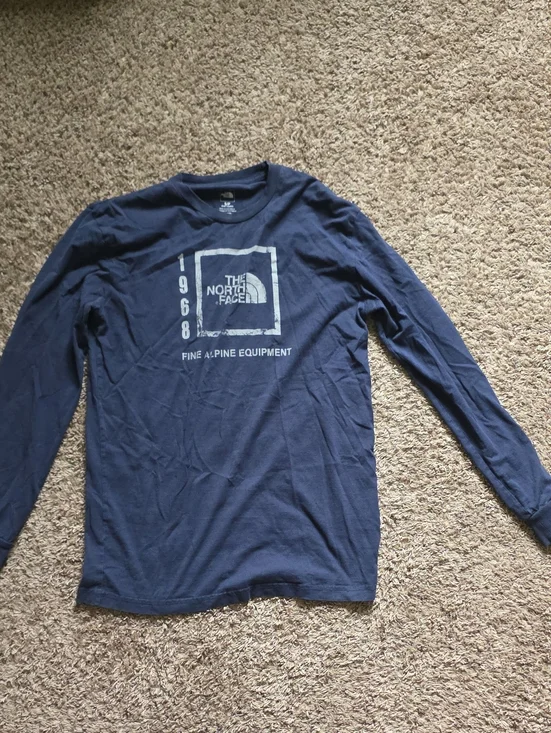 The North Face Navy Long Sleeve Graphic Tee