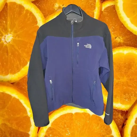 The North Face Blue Black Full‎ Zip APEX Jacket Size Medium