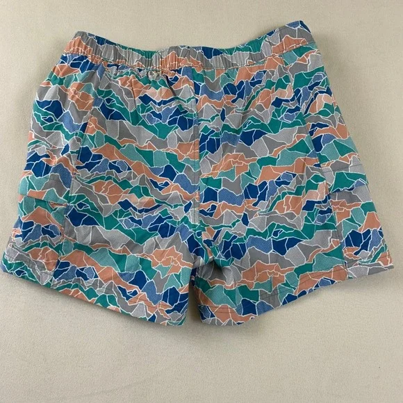 The North Face Mens Class V Belted Shorts Multicolor Topo Print NF0A7QLA Size M‎