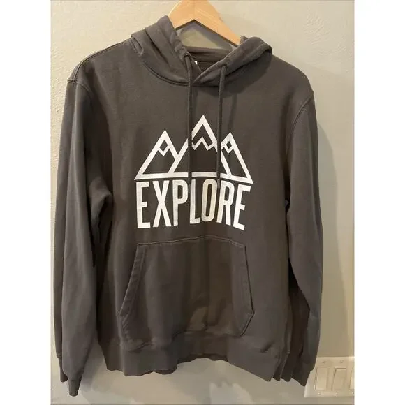 The North Face Hoodie Men's‎ Medium Never Stop Exploring Pullover Olive Green