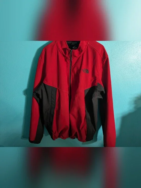 The North Face Jacket Mens Medium Apex Chromium Thermal Softshell‎ Coat Red TNF