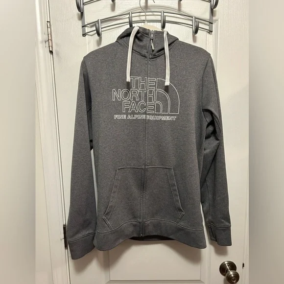 The‎ North Face Mens S Gray Fine Alpine Equipment Full Zip Drawstring Hoodie