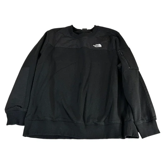 The North Face Mens XXL Black Fleece Crewneck Sweatshirt Utility Pocket