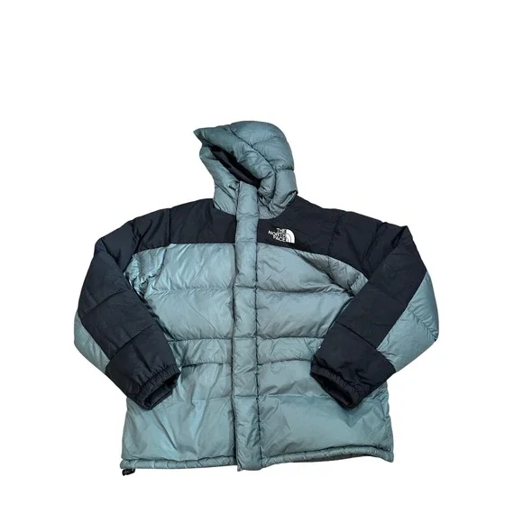 The North Face‎ Mens Large Blue Black Hooded Down Puffer Jacket Parka Ripstop