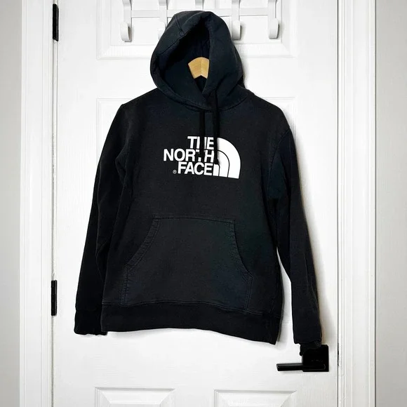The North Face Black Half Dome Hoodie Mens Small S Pullover Hooded‎ Sweatshirt