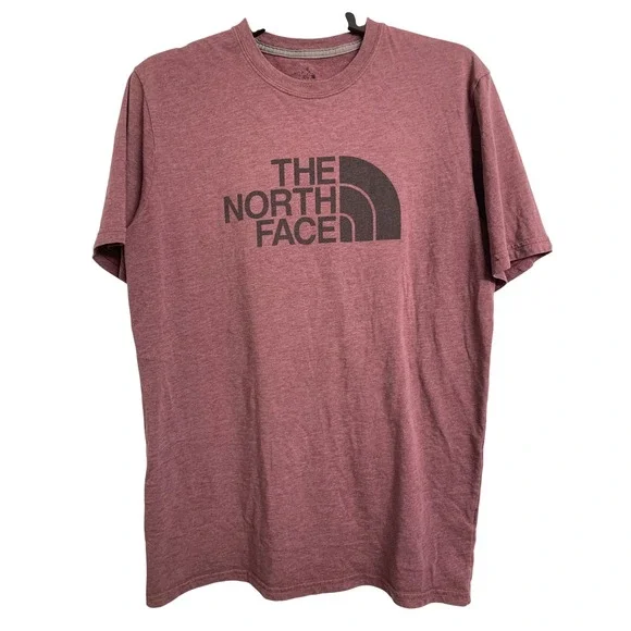The North Face Heather Maroon Half Dome Logo Graphic T-Shirt S‎