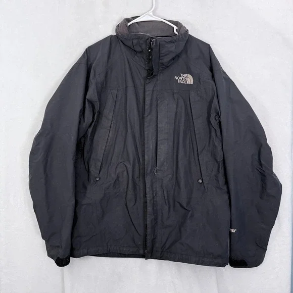 Vintage The North Face Gore Tex Jacket Mens M Black Full Zip Rain Mesh Line