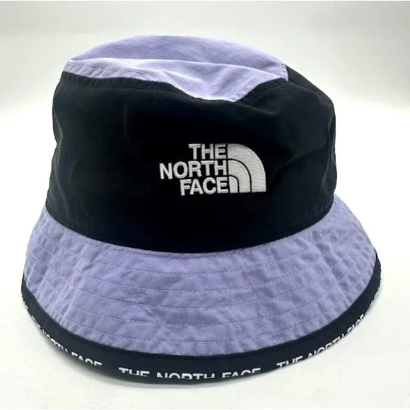 The North Face Bucket Hat Black Purple Logo Nylon Sun Hiking Unisex S/M