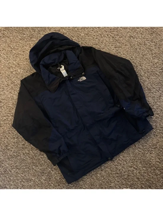 The North Face Hooded Jacket Windbreaker Blue Block Men’s Size XXL