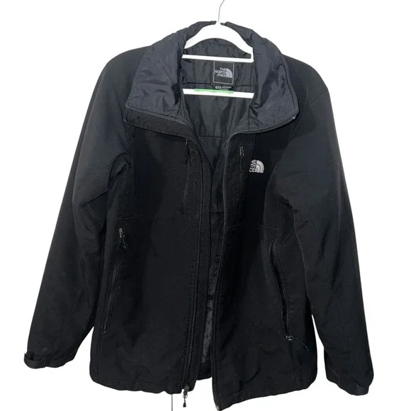 The North Face Men's Black Full Zip Jacket Size Medium Soft Shell‎ Broken Zipper