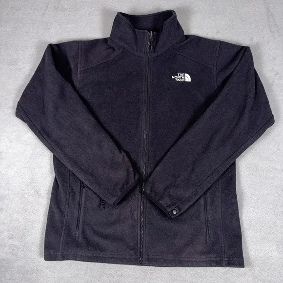 The North Face Mens Full Zip Fleece Jacket Black Medium Zip In Compatible
