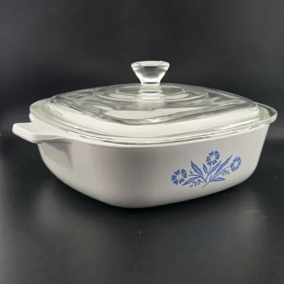 Vintage Corning Ware P-1-B 1 Quart Casserole Dish – Blue Cornflower – w Lid