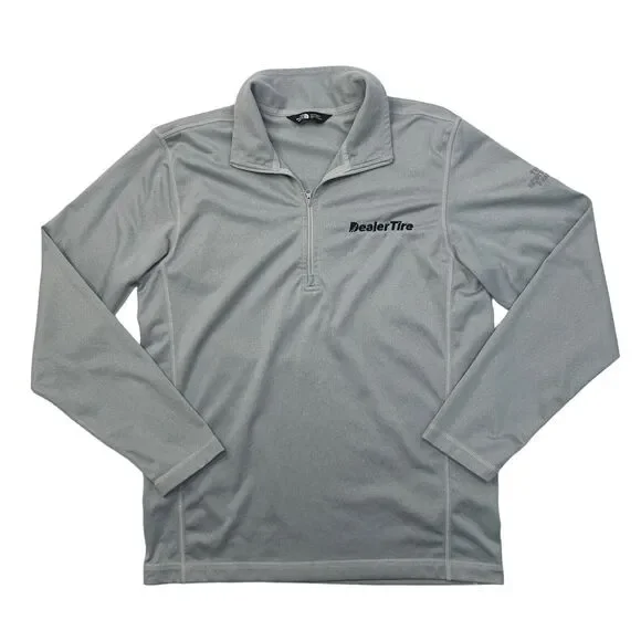 The North Face Sweatshirt Mens M Medium Gray Tech Fleece Lightweight Quarter Zip