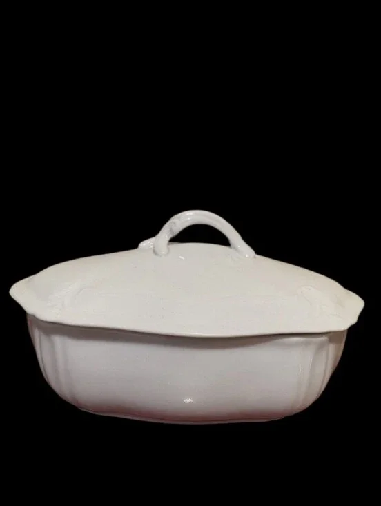 Kaldun & Bogle White Covered Vegetable Bowl Soup Tureen Serving Dish 9