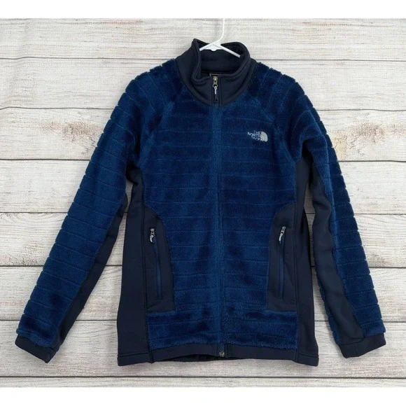 The North Face Summit Series Fleece Jacket Mens Medium Blue Full Zip Hybrid