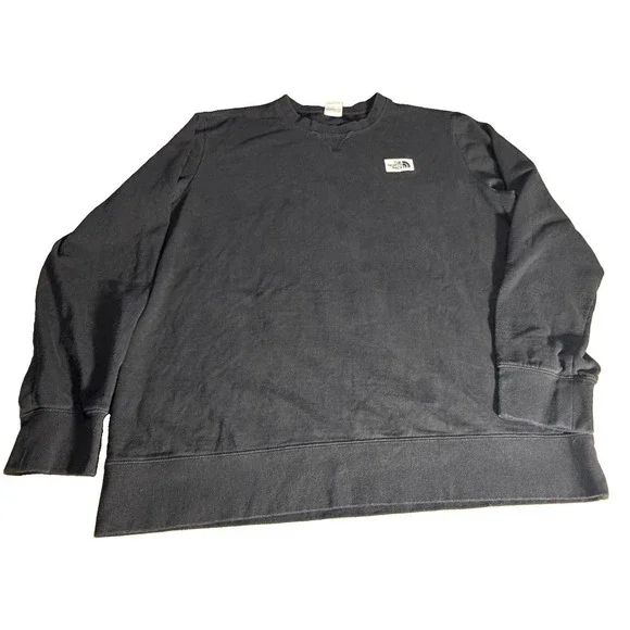 The North Face Men's Heritage Patch Crew sweatshirt in black Men's XL