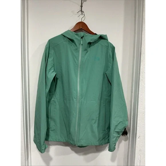 North Face Dryvent Rain Jacket, Windbreaker, XL, Sage Green, Pit Zips, Outdoors