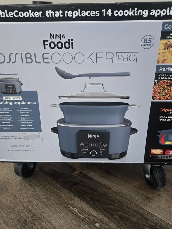Ninja Foodi PossibleCooker Pro in slate blue and black