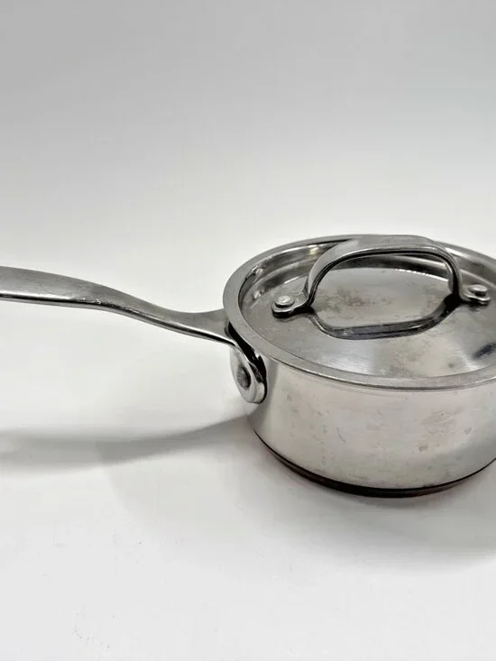 Revere Ware SX Stainless Steel Sauce Pan & Lid Set 1 Qt Heavy Duty Copper Bottom