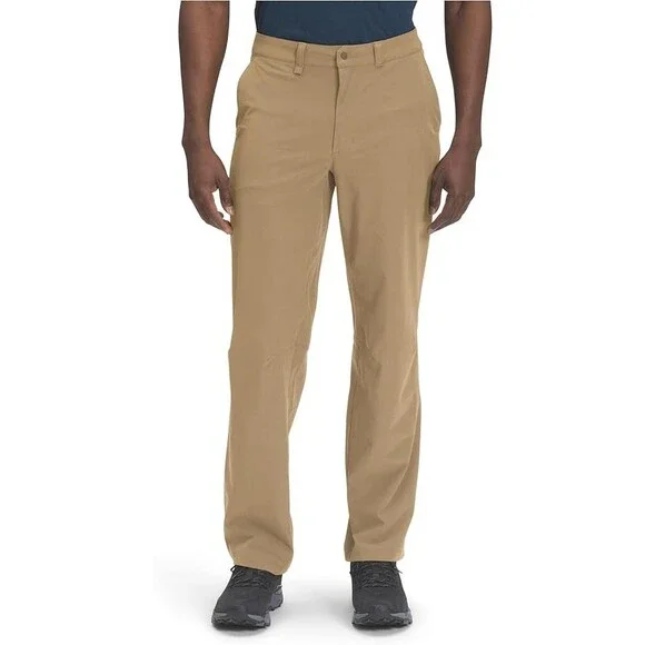 The North Face Paramount Pants Men Brown Flat Front Straight Leg Zip Fly SGN1514