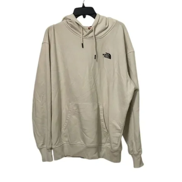 The North Face Cream Hoodie Sweatshirt Unisex mens XL womens XXL