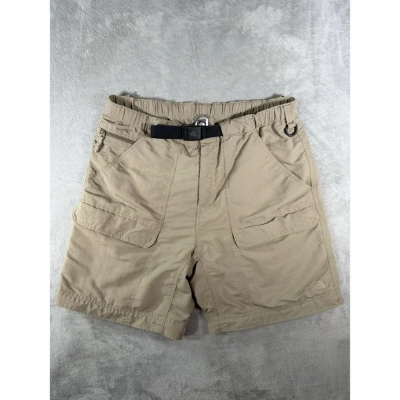 The North Face Shorts Men's Large Tan Paramount Peak Nylon Belted Cargo Hiking