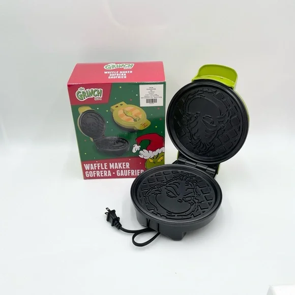 Grinch Waffle Maker Dr Seuss Non-Stick Plates