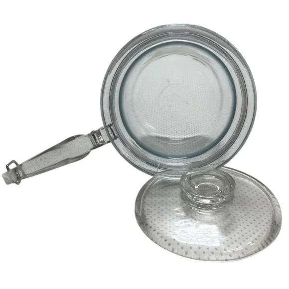 Pyrex Clear Glass Double Boiler 1.5 Qt Saucepan & Lid 2pc Set