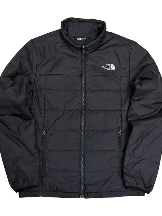 THE NORTH FACE Light Puffer Jacket Fall Spring Black Insulated Coat Mens Small