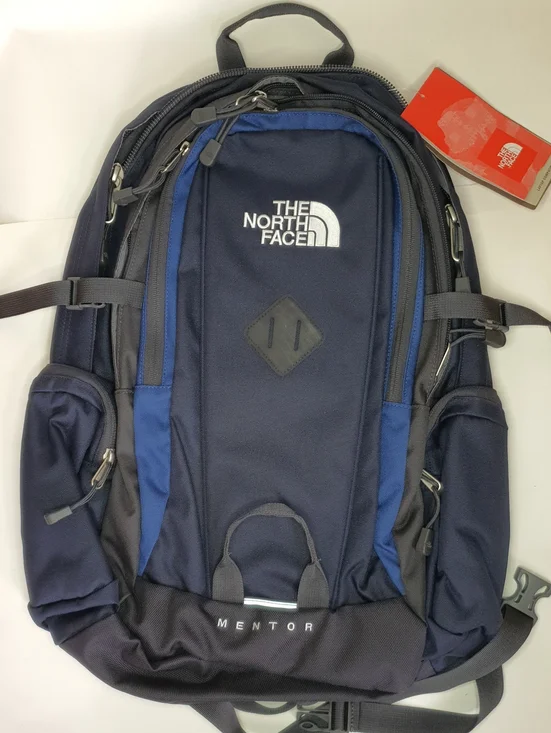 The North Face Navy and Royal Blue Mentor Backpack  NWT + Free Gift