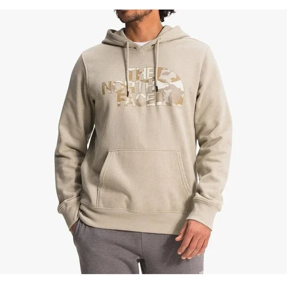 The North Face Men's Half Dome Hoodie - Flax/Kelp Tan Camo Print - Size Medium