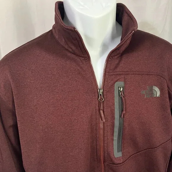 🏔️ The North Face Men’s Dark Burgundy 1/4 Zip Pullover Jacket L 🔥