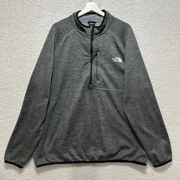 The North Face Men's‎ Canyonlands 1/2 Zip Fleece Jacket Gray Heather Size 2XL