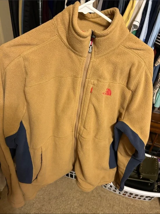 The North Face Camel Fleece Jacket with Navy Panels
