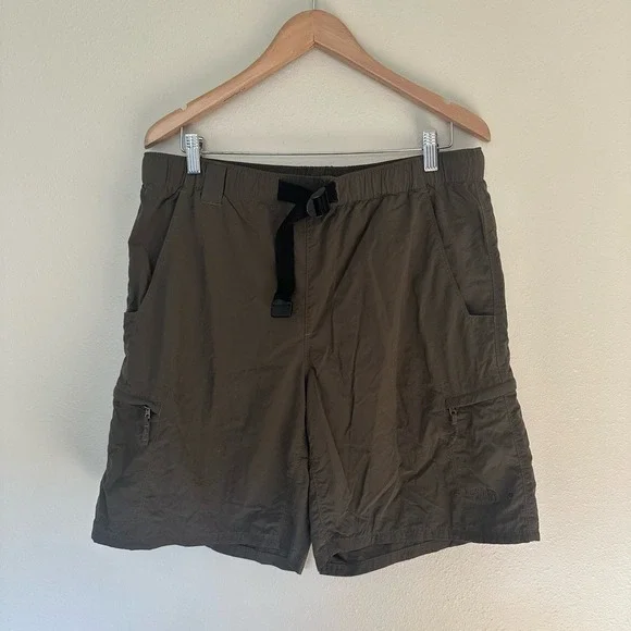 The North Face Granola Hiking Outdoor Men's Medium‎ Green Cargo Shorts
