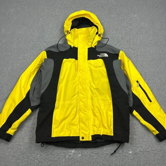 VTG The North Face Gore-Tex Pro Search & Rescue Jacket Men's Large Yellow Hooded